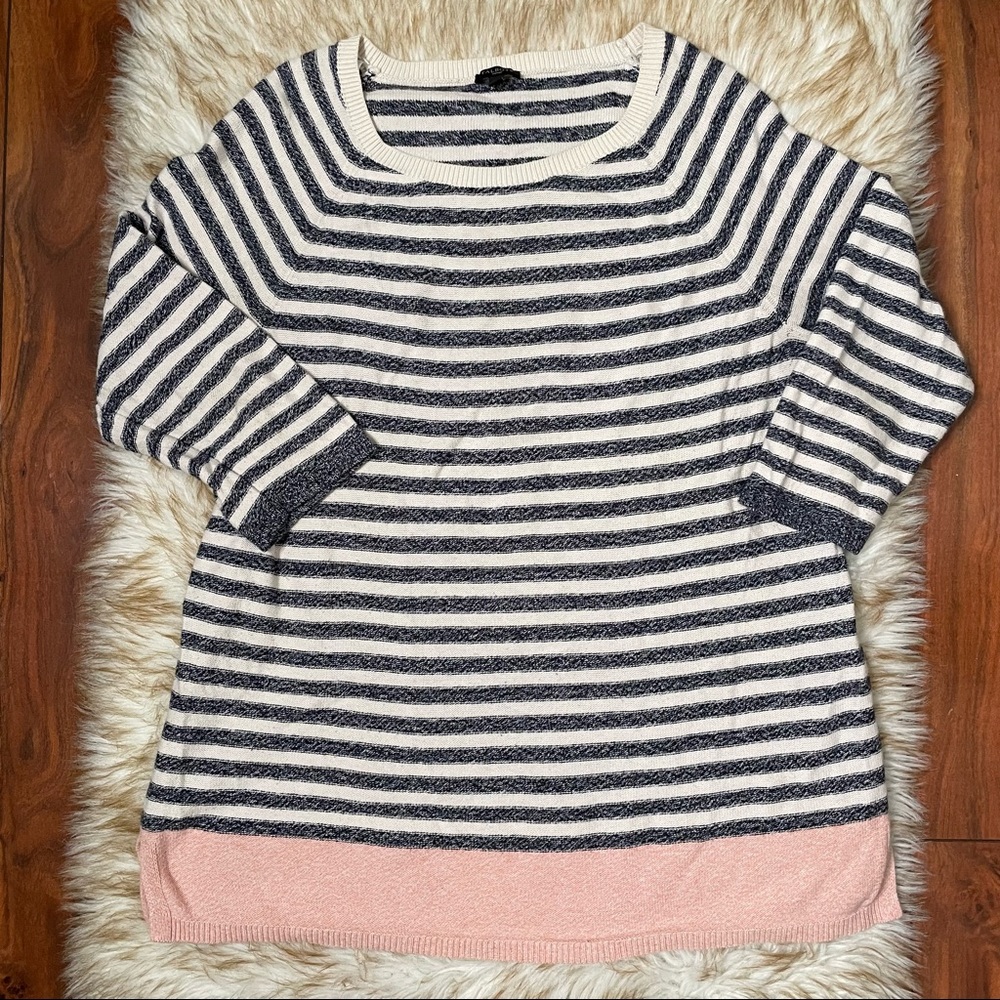 Talbots striped sweater tunic